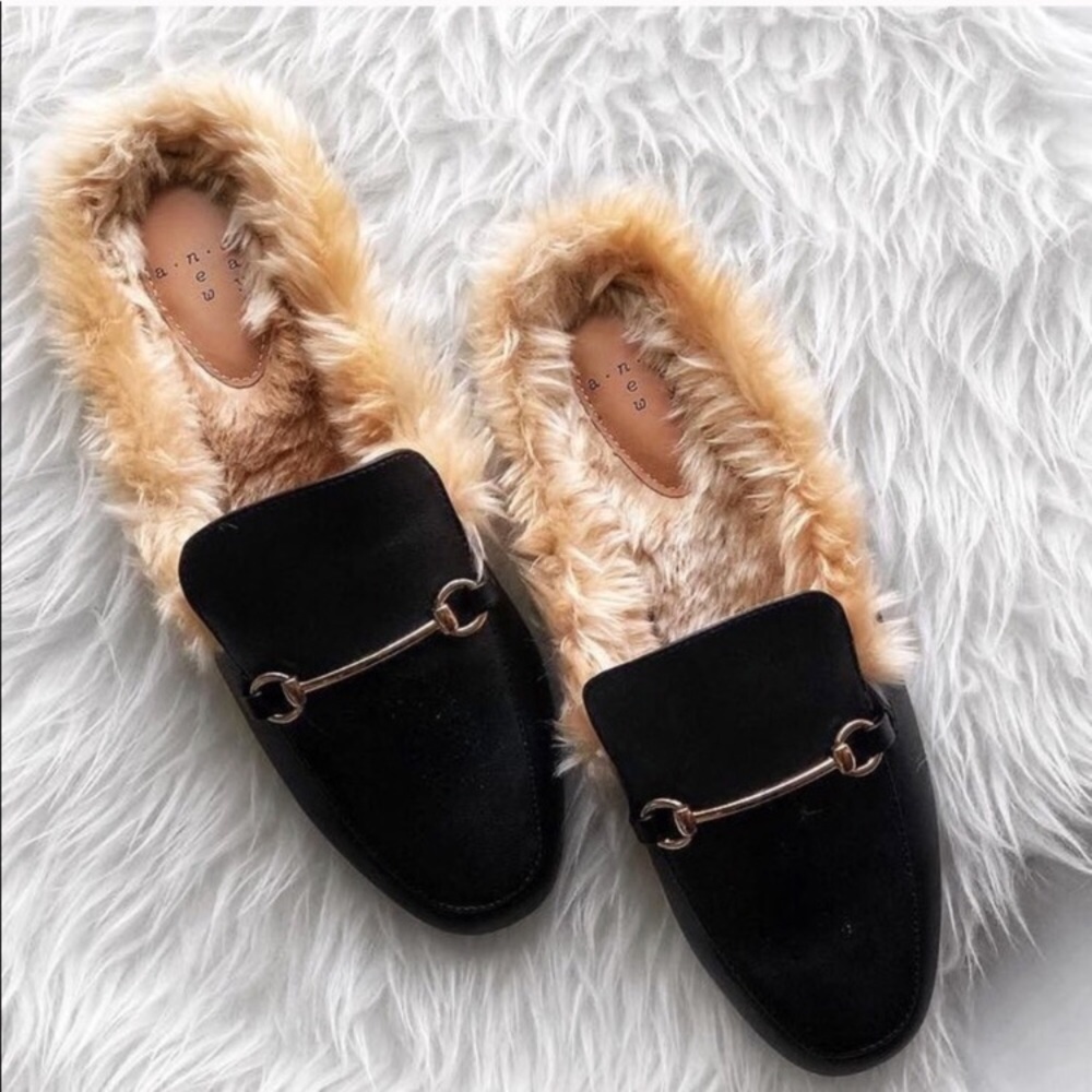 Brand New Fur Loafer Mules Final Price